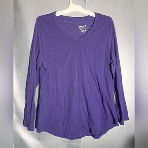 Just My Size Deep Purple Long Sleeve Tee